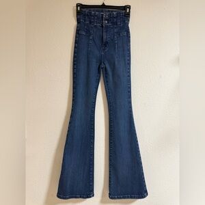 We The Free Dark Blue Flare Jeans